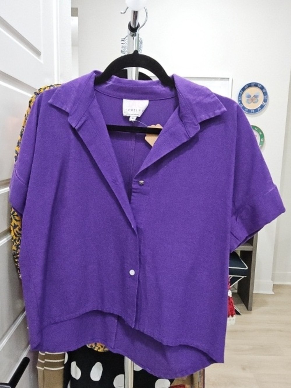 Jag Jeans Vibrant Purple Collared Top